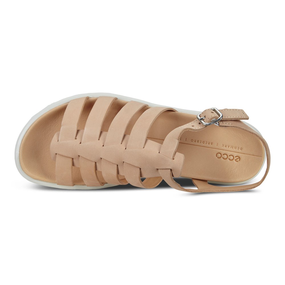 Sandalias Mujer - ECCO Flowt Lx Flat - Beige - BEG415263